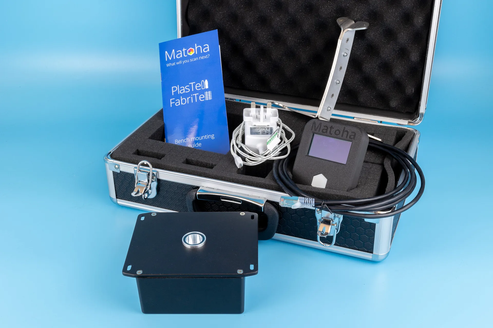 PlasTell bench unit positioned for QC testing