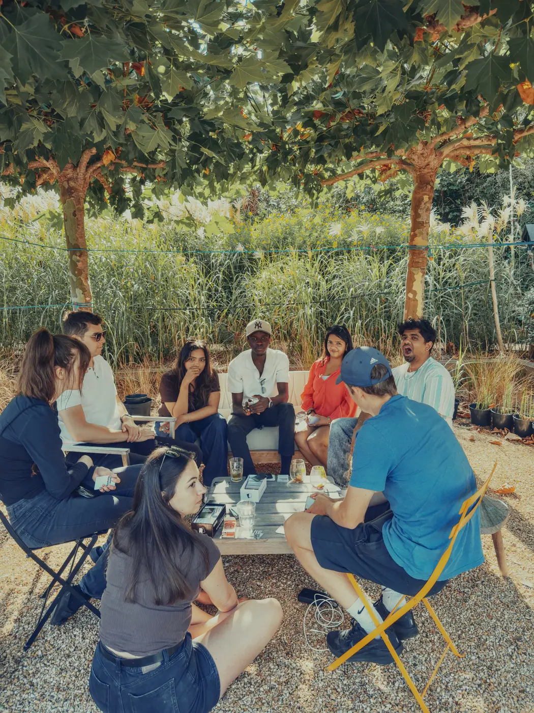Matoha team catching up together outdoors